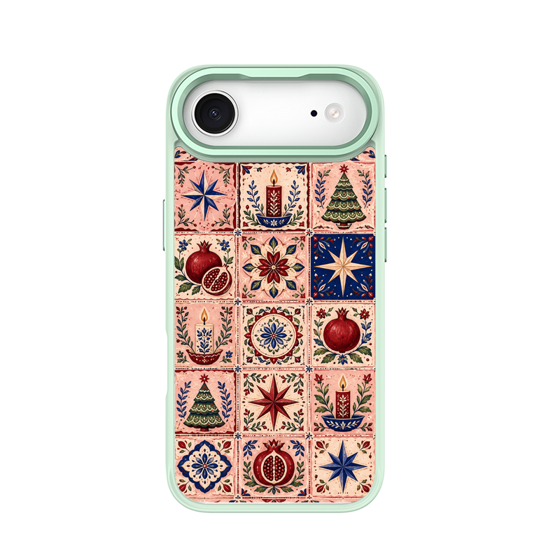 Folk Tile Fest Green phone case for iPhone 17 Air