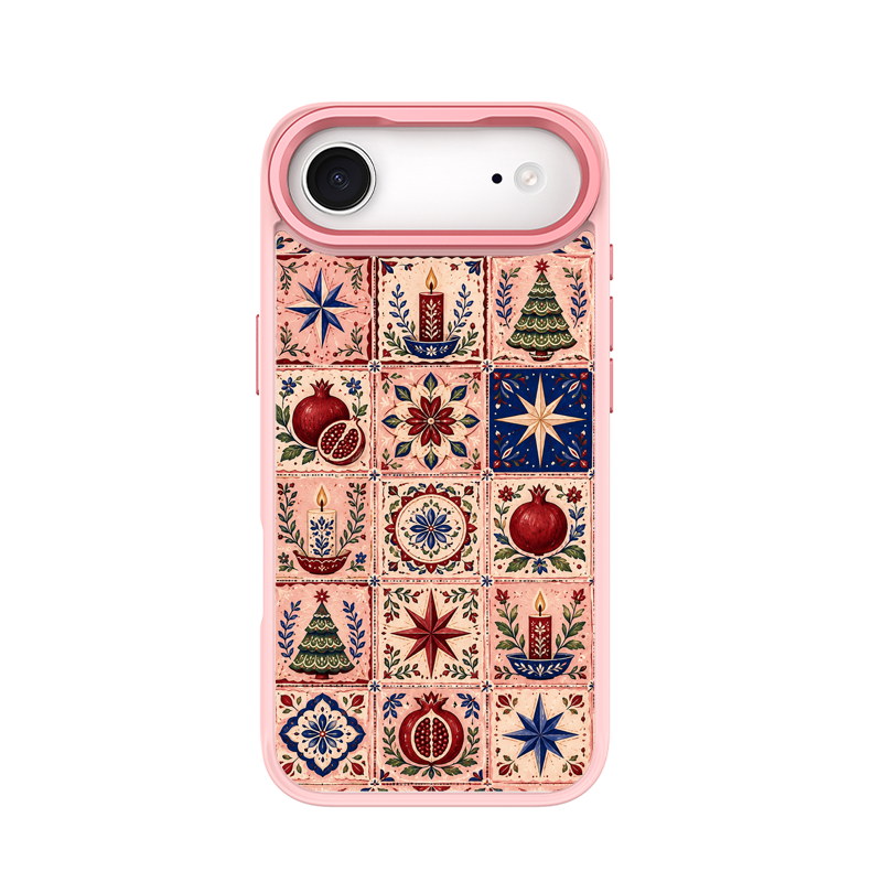Folk Tile Fest Pink phone case for iPhone 17 Air