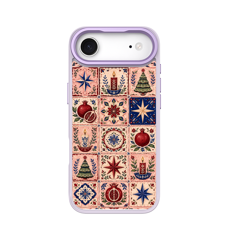 Folk Tile Fest Purple phone case for iPhone 17 Air