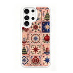 Folk Tile Fest White phone case for Samsung S25 Ultra