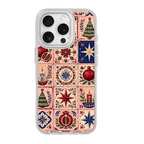 Folk Tile Fest White phone case for iPhone 15