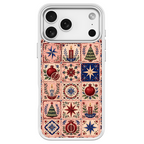 Folk Tile Fest White phone case for iPhone 17