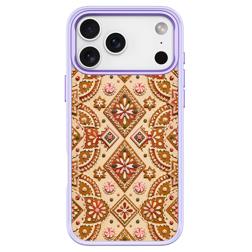 Gingerbread Geometry Purple phone case for iPhone 18 Pro Max