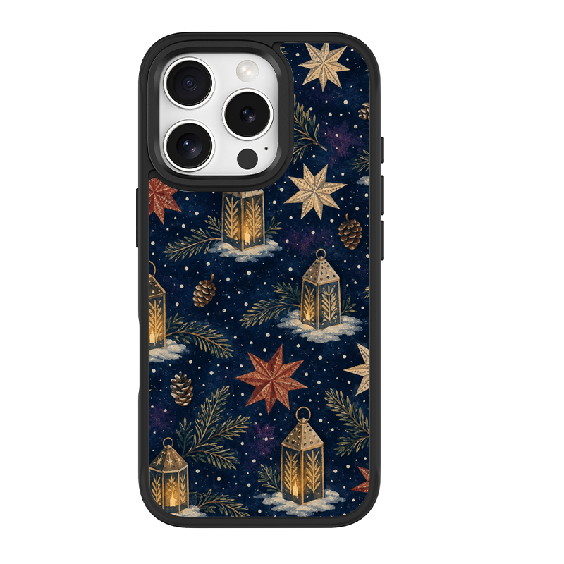 Lantern Snowfield Black phone case for iPhone 15 Plus