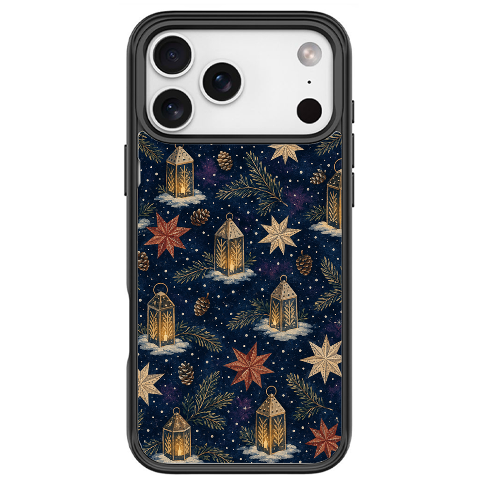 Lantern Snowfield Black phone case for iPhone 17