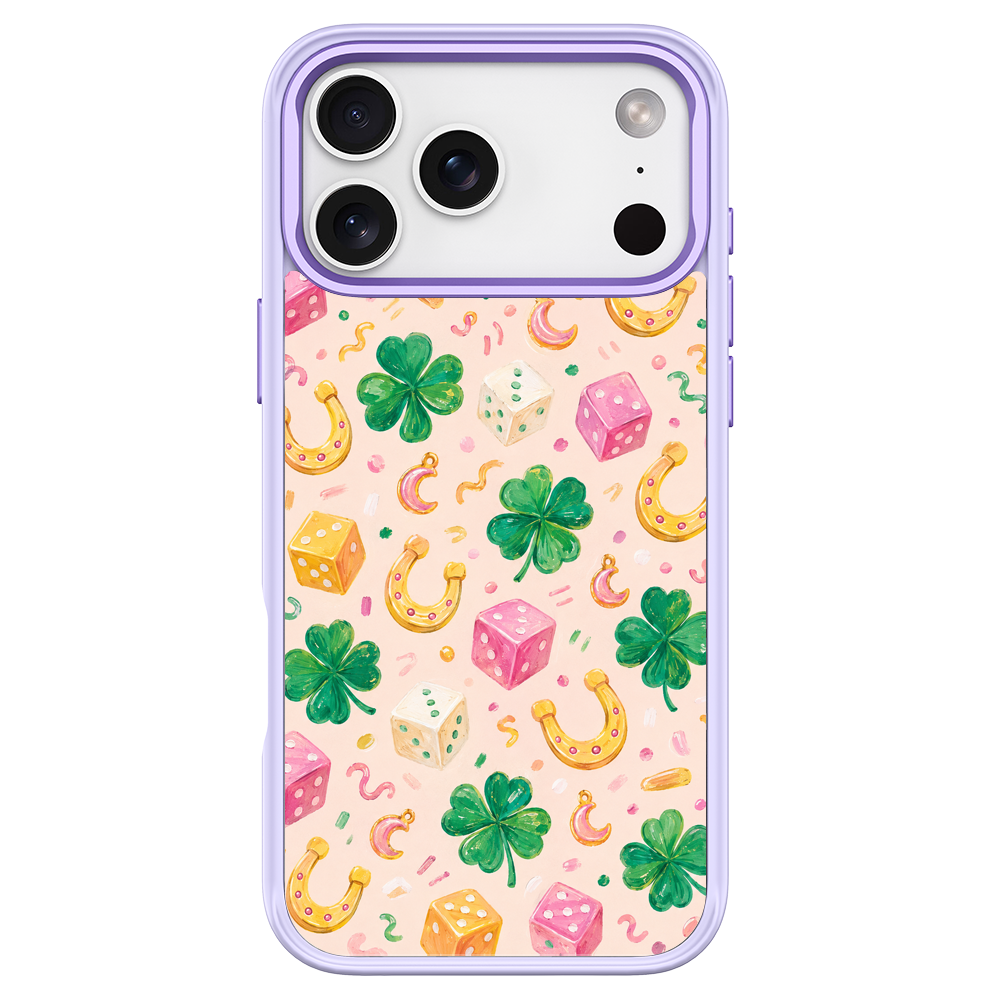 Lucky Trinkets Purple phone case for iPhone 17 Pro