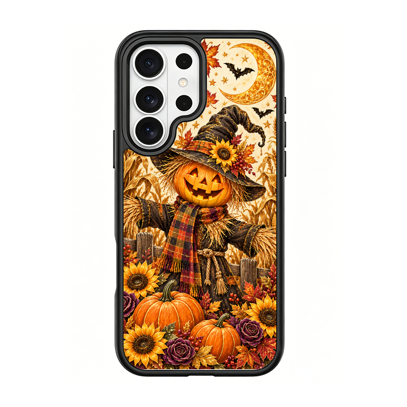 Moon Scarecrow Pumpkin Black phone case for Samsung S25 Ultra