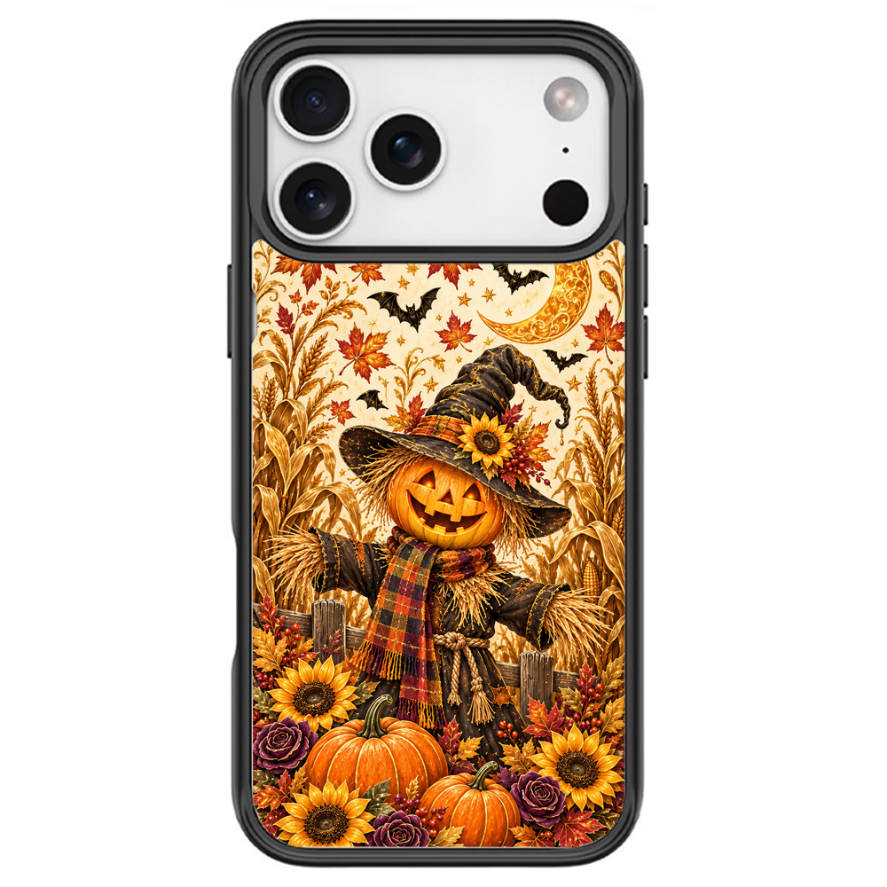 Moon Scarecrow Pumpkin Black phone case for iPhone 18 Pro