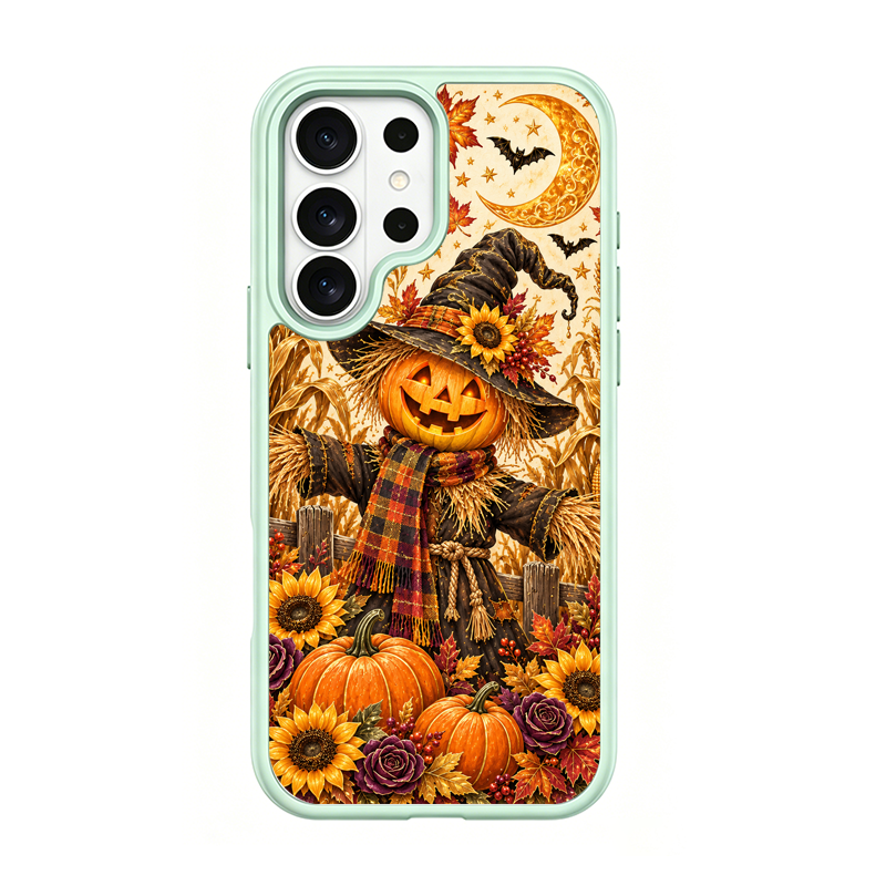 Moon Scarecrow Pumpkin Green phone case for Samsung S25 Ultra