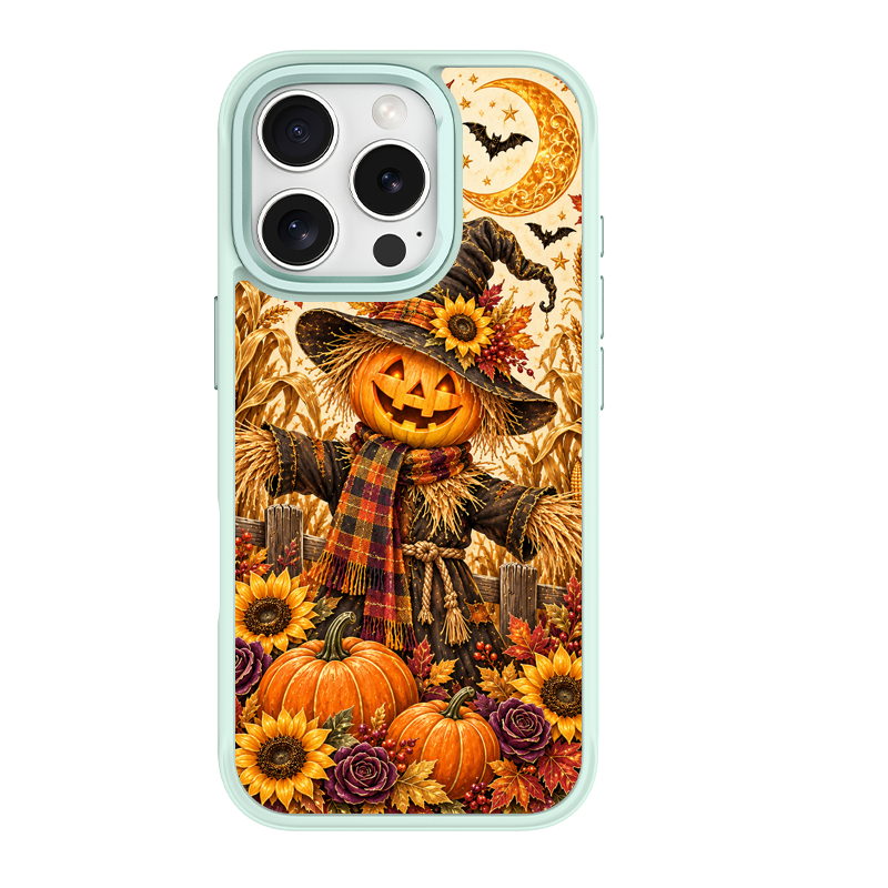 Moon Scarecrow Pumpkin Green phone case for iPhone 16