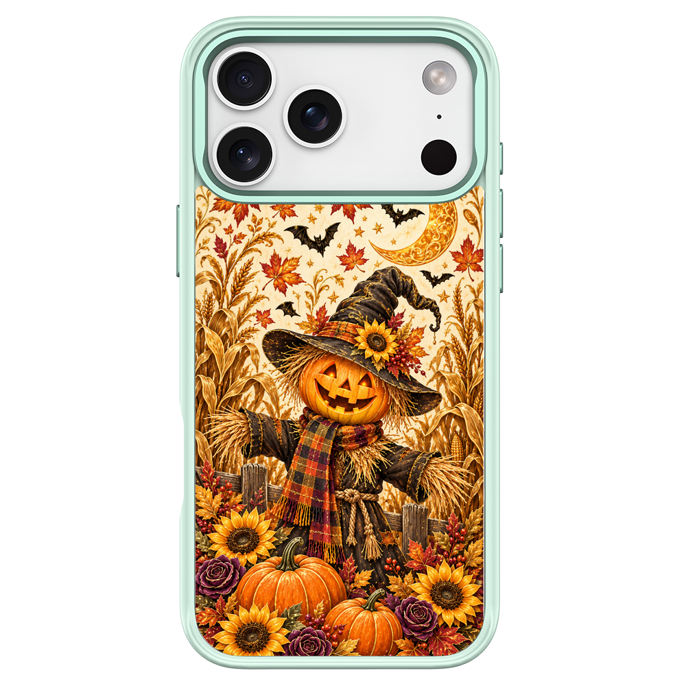 Moon Scarecrow Pumpkin Green phone case for iPhone 18 Pro