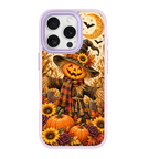 Moon Scarecrow Pumpkin Purple phone case for iPhone 15 Plus