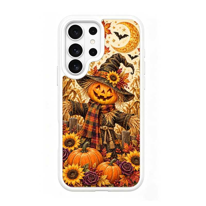 Moon Scarecrow Pumpkin White phone case for Samsung S26 Ultra