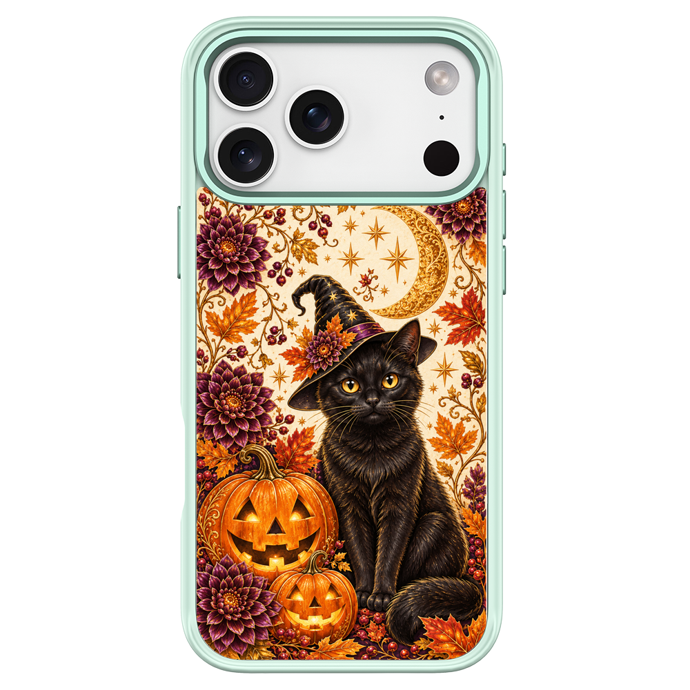 Moon Witch Black Cat Green phone case for iPhone 18 Pro Max