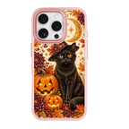Moon Witch Black Cat Pink phone case for iPhone 15 Plus