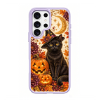 Moon Witch Black Cat Purple phone case for Samsung S25 Ultra