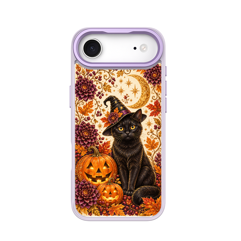 Moon Witch Black Cat Purple phone case for iPhone 17 Air