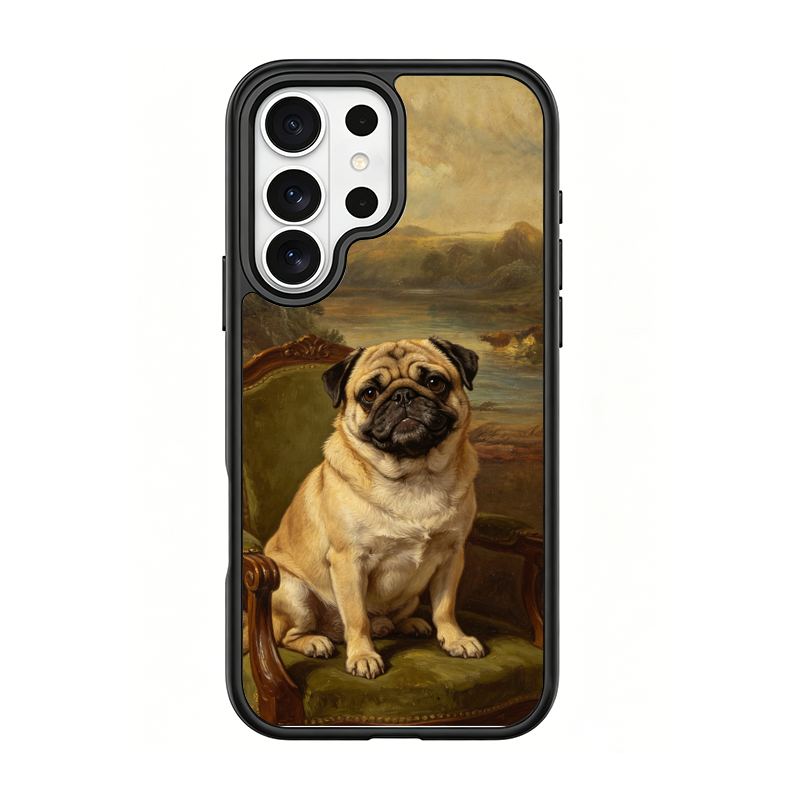 Noble Pug Portrait Black phone case for Samsung S26 Ultra