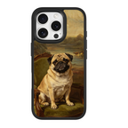 Noble Pug Portrait Black phone case for iPhone 15 Pro Max