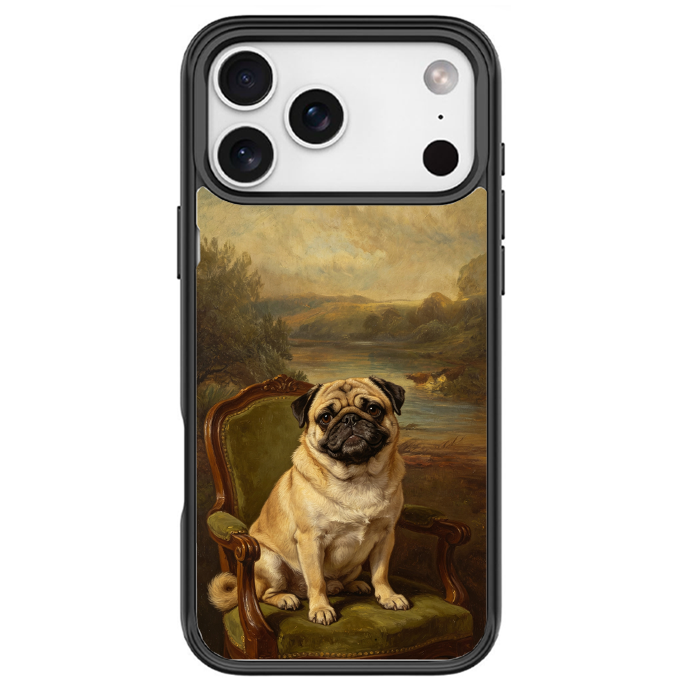 Noble Pug Portrait Black phone case for iPhone 18 Pro Max