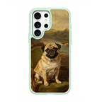 Noble Pug Portrait Green phone case for Samsung S26 Ultra
