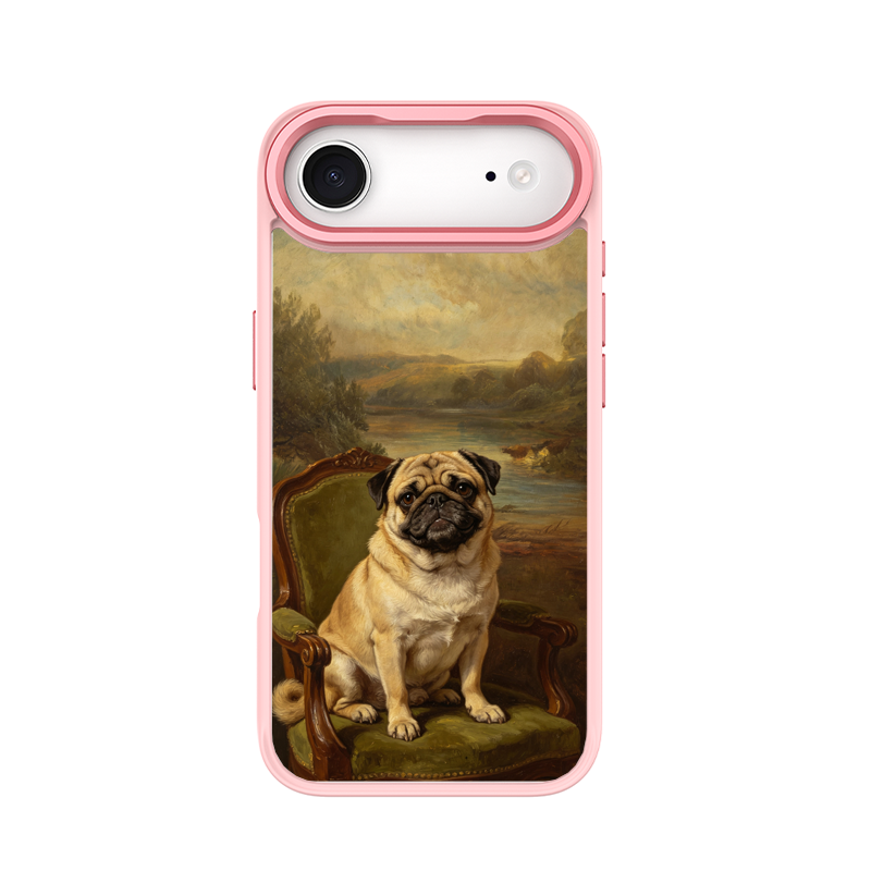 Noble Pug Portrait Pink phone case for iPhone 17 Air