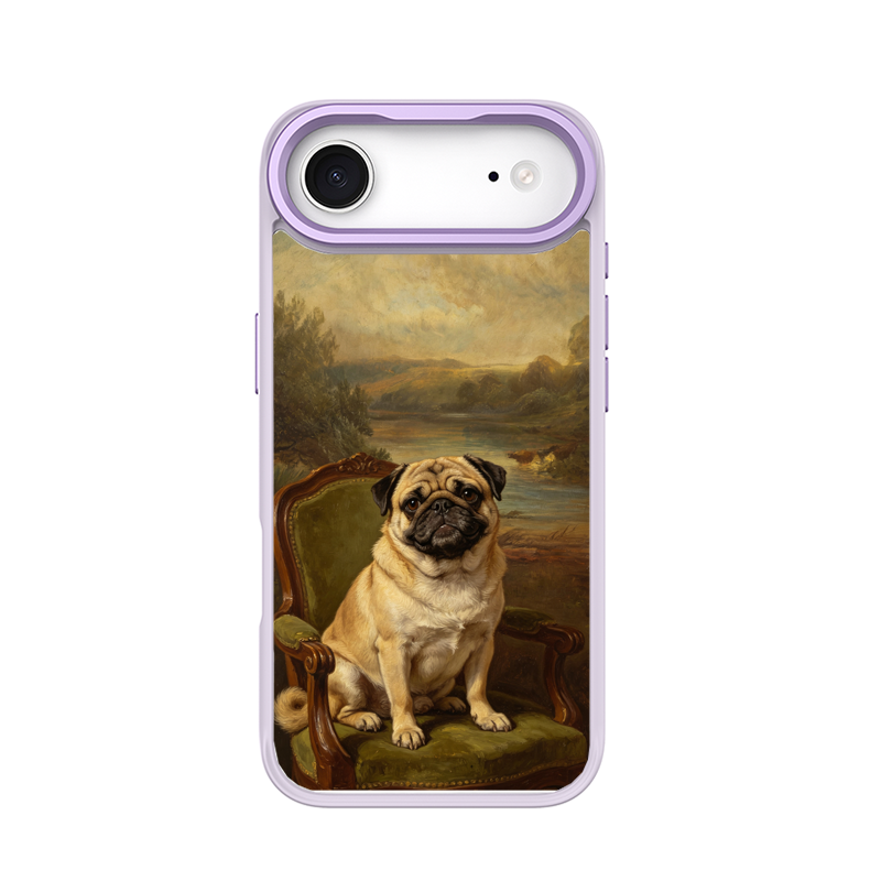 Noble Pug Portrait Purple phone case for iPhone 17 Air