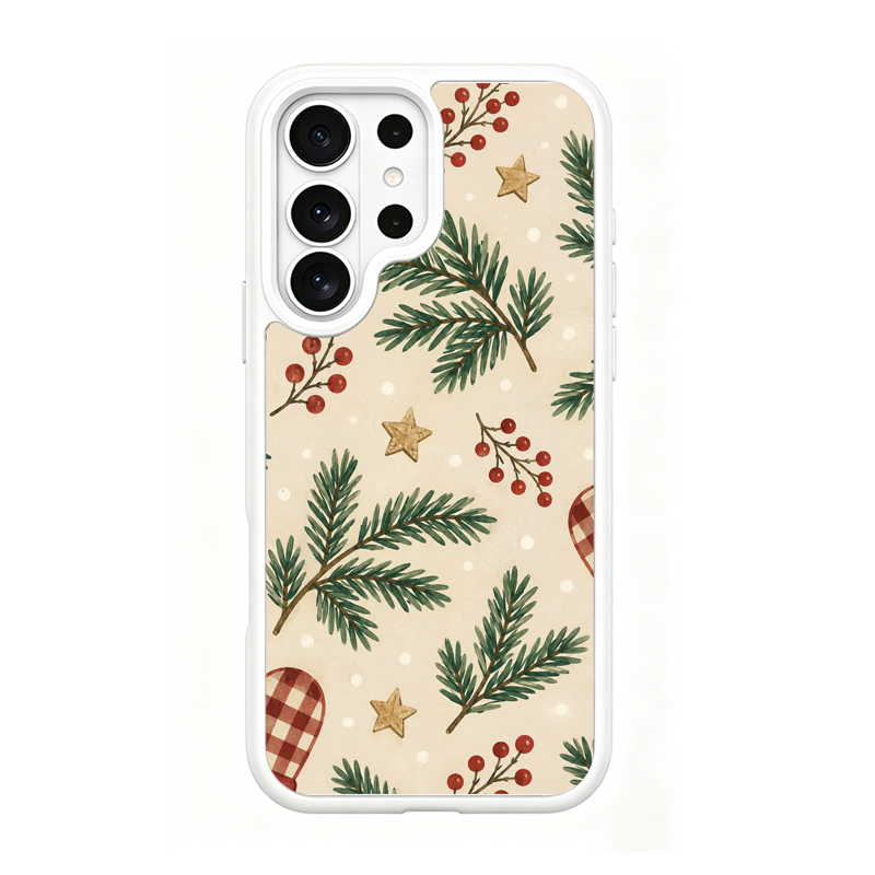Nordic Sprig White phone case for Samsung S26 Ultra