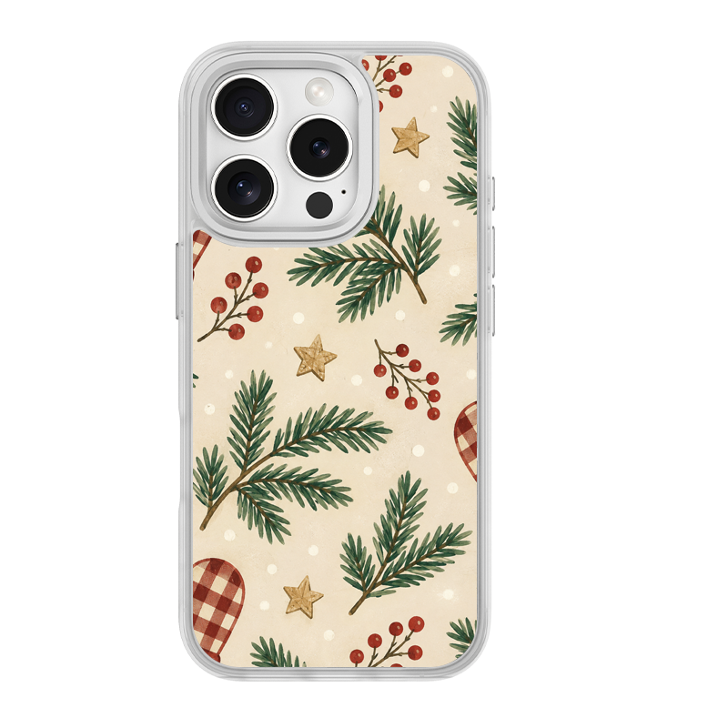 Nordic Sprig White phone case for iPhone 16