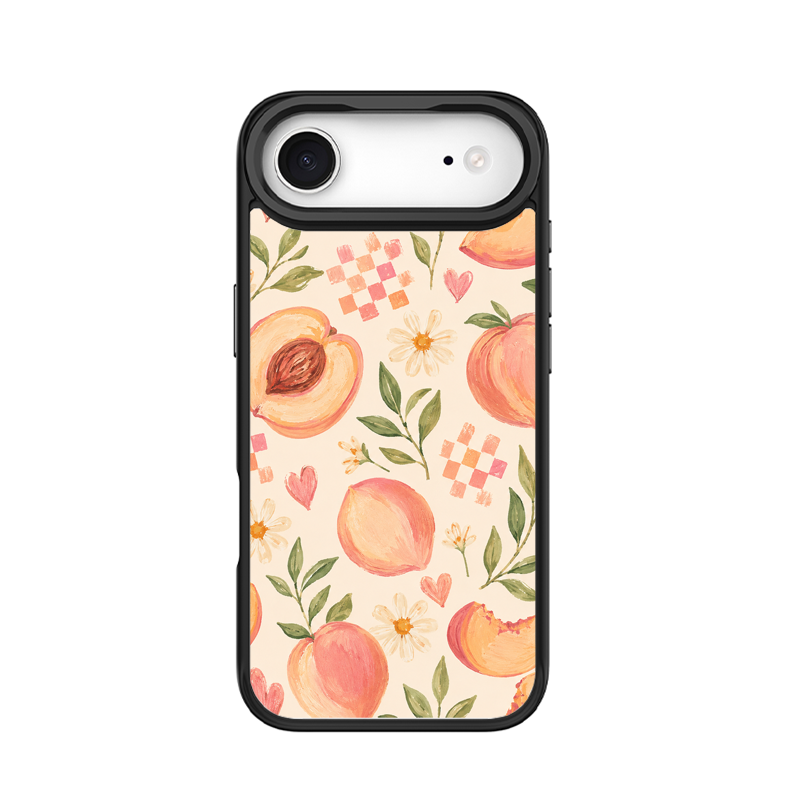 Peach Patchwork Black phone case for iPhone 17 Air
