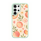 Peach Patchwork Green phone case for Samsung S25 Ultra