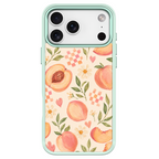 Peach Patchwork Green phone case for iPhone 17