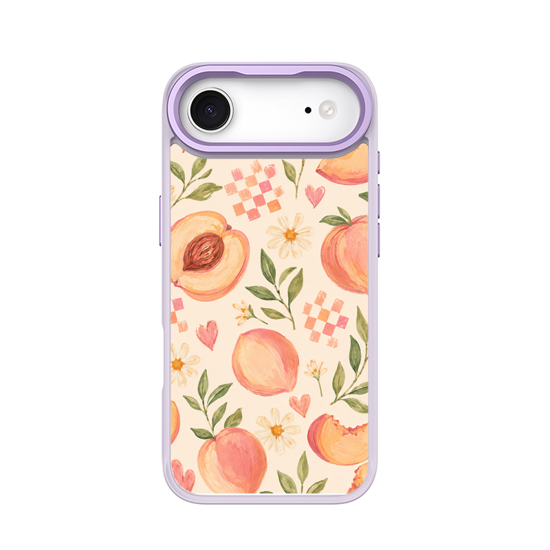 Peach Patchwork Purple phone case for iPhone 17 Air