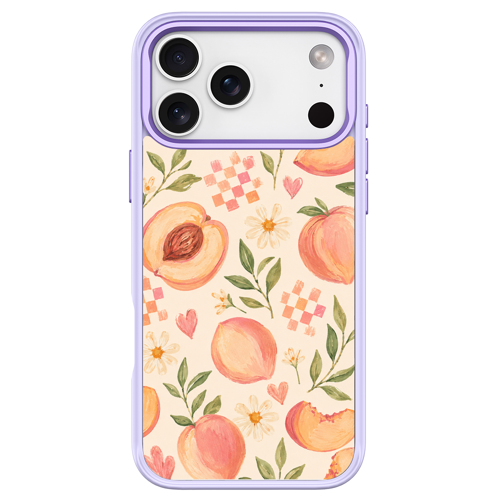 Peach Patchwork Purple phone case for iPhone 17 Pro Max