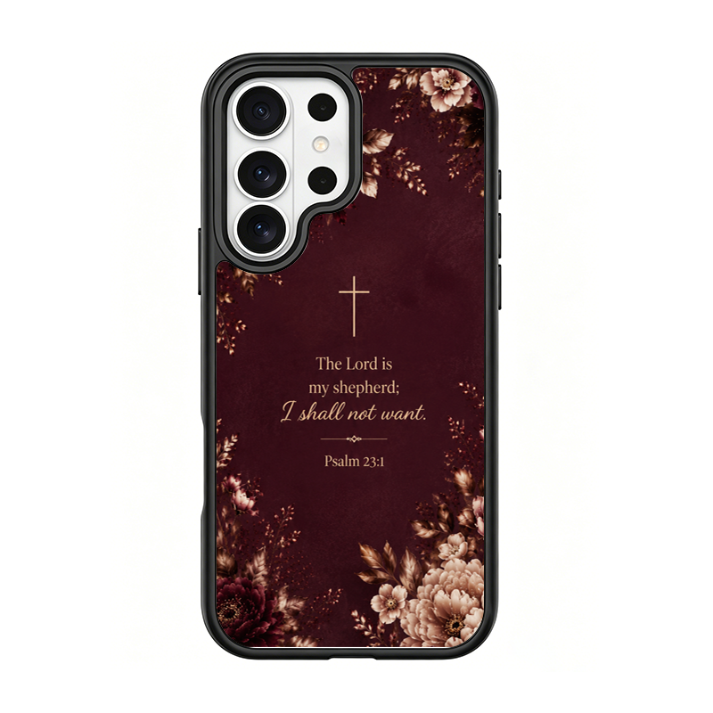 Psalm 23 1 Black phone case for Samsung S25 Ultra