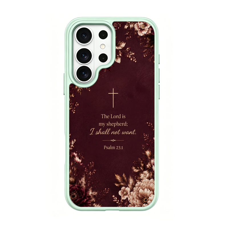 Psalm 23 1 Green phone case for Samsung S26 Ultra