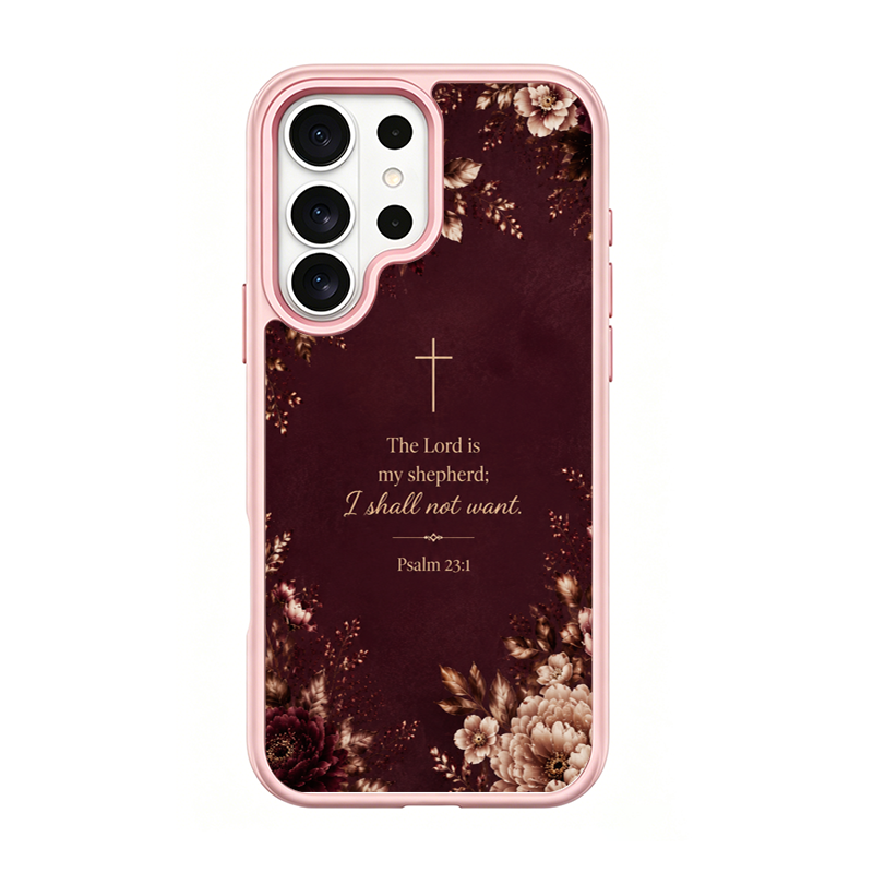 Psalm 23 1 Pink phone case for Samsung S26 Ultra