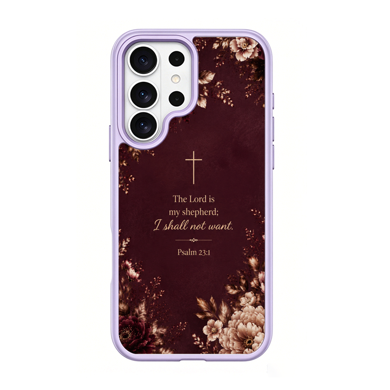 Psalm 23 1 Purple phone case for Samsung S26 Ultra