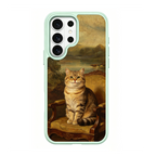 Regal Tabby Cat Portrait Green phone case for Samsung S26 Ultra