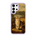 Regal Tabby Cat Portrait Purple phone case for Samsung S26 Ultra