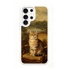 Regal Tabby Cat Portrait White phone case for Samsung S26 Ultra