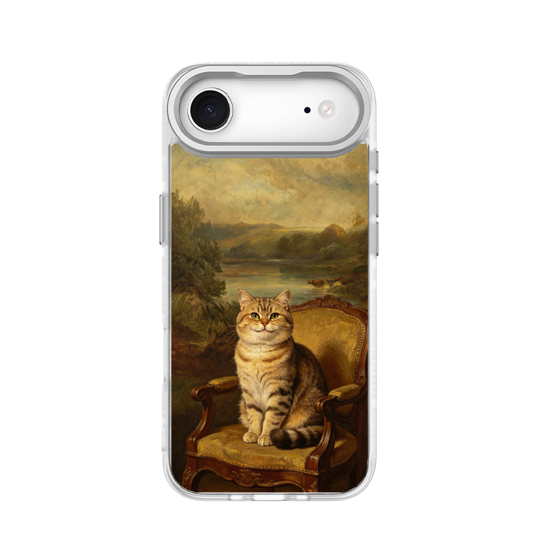 Regal Tabby Cat Portrait White phone case for iPhone 17 Air