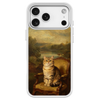 Regal Tabby Cat Portrait White phone case for iPhone 17