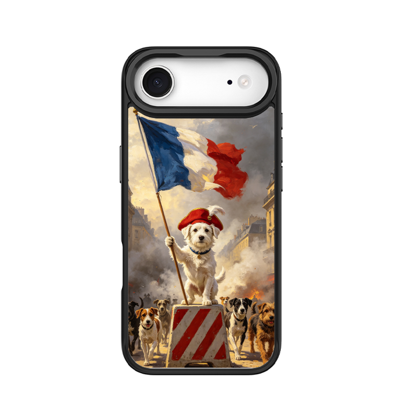 Revolution Pup, dog Uprising Black phone case for iPhone 17 Air