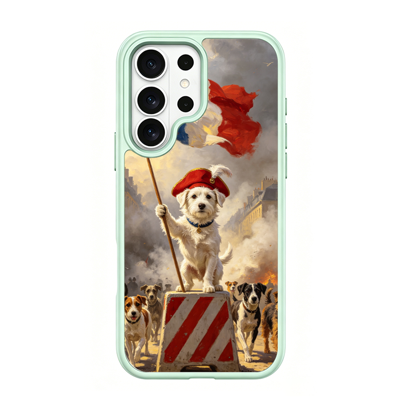 Revolution Pup, dog Uprising Green phone case for Samsung S26 Ultra