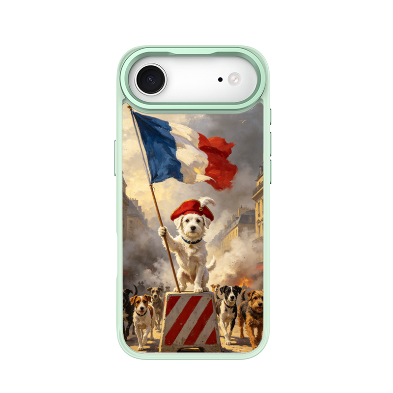 Revolution Pup, dog Uprising Green phone case for iPhone 17 Air