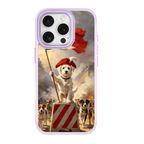 Revolution Pup, dog Uprising Purple phone case for iPhone 16 Pro Max