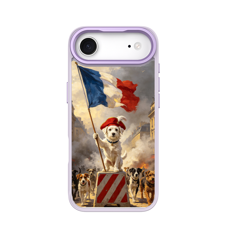 Revolution Pup, dog Uprising Purple phone case for iPhone 17 Air