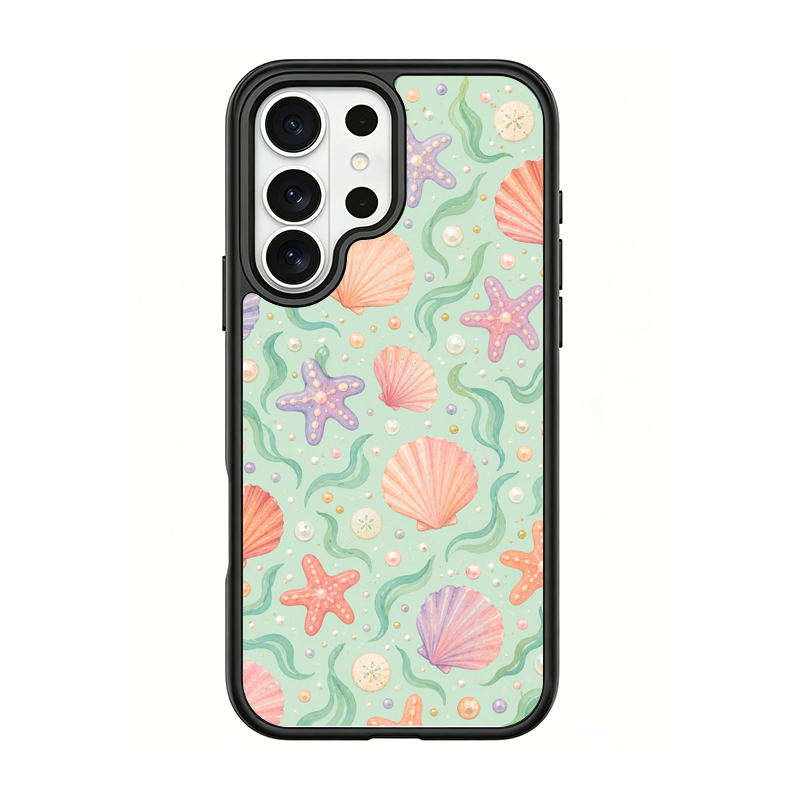 Seashell Social Black phone case for Samsung S26 Ultra