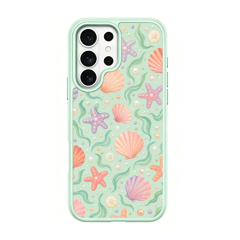 Seashell Social Green phone case for Samsung S26 Ultra